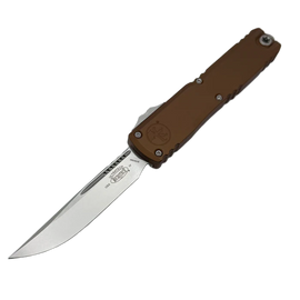 Microtech Ultratech Gen IV S/E OTF Knife Brown Aluminum, Stonewashed M390MK by Tony Marfione (11214-10BN)