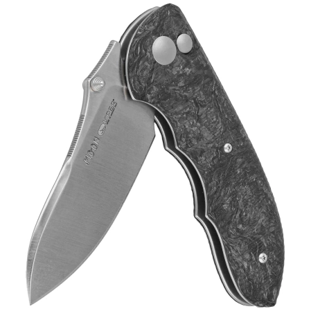 Viper Moon Dark Matter Black Fat Carbon, Satin MagnaCut by Fabrizio Silvestrelli Knife (V6008FCM)