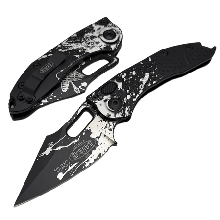 Microtech Stitch-A S/E Automatic Knife Battle Ready Aluminum, Battle Ready M390MK by Borka Blades and Tony Marfione (169-1BYRND)