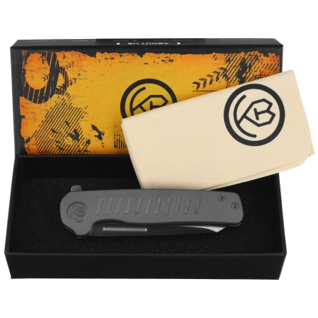 Nóż składany Kubey KB Knives Steelhead Darkwashed Titanium, Satin M390 by Mark Perez (KB315B)