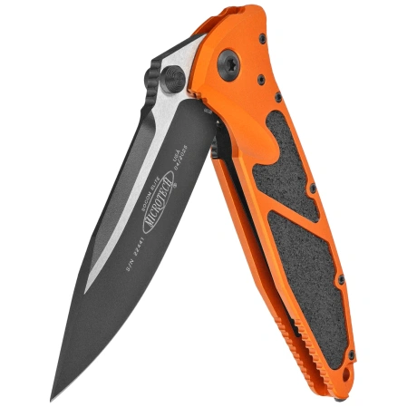 Microtech Socom Elite S/E-M Knife Orange Tangerine Aluminum, Black M390MK by Tony Marfione (160-1OT)