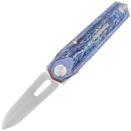 Nóż składany Remette RT-Infinite Power Fired Titanium, Hand Grinding Pearlescent M390 (RTIP-M)
