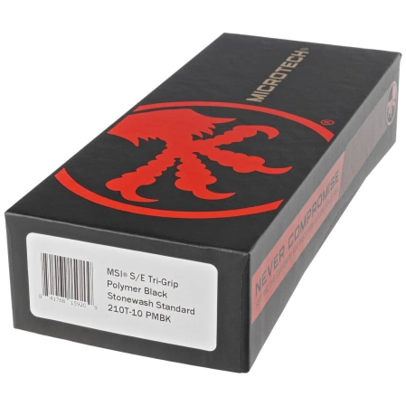 Nóż składany Microtech MSI S/E Black Tri-Grip Polymer, Stonewashed M390MK by Tony Marfione (210T-10PMBK)