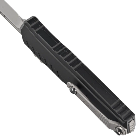 Nóż automatyczny OTF Microtech Cypher II S/E Black Aluminium, Stonewashed M390MK by Deryk Munroe i Tony Marfione (1241-10)