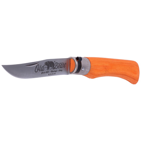Antonini Old Bear Laminated Orange Wood, Satin Stainless knife (9307/21_MOK)