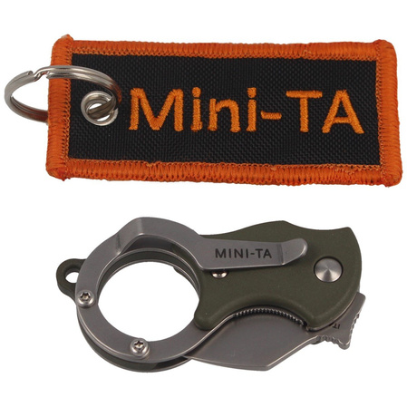 FOX Mini-TA Folding Knife FRN OD Green, Bead Blasted Blade (FX-536 Od)