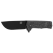Tekto F1 Alpha Knife Black Forged Carbon Fiber, Blue HW, Black D2