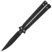 Martinez Albainox Balisong Knife Black Steel, Black 3Cr13Mov (02206)