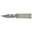 Nóż motylek Martinez Albainox Classic Damask Stainless Steel, Damascus Pattern 3Cr13MoV (02236)