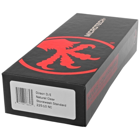 Nóż automatyczny OTF Microtech Dirac D/E Natural Clear Aluminium, Stonewashed M390 by Tony Marfione (225-10NC)