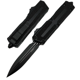 Microtech Scarab II Gen III D/E OTF Knife Tactical Black Aluminium, Black M390MK by Tony Marfione (1280-1T)