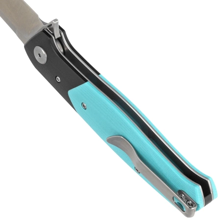 Nóż składany Bestech Swordfish Black/Light Blue G10, Satin 14C28N (BG62F)