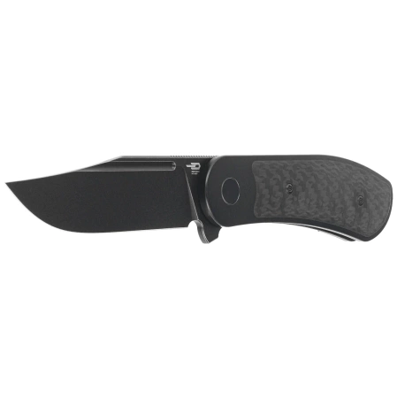 Bestech Vestige Knife Black Titanium/Carbon Fiber, Black Stonewashed MagnaCut by Justin Lundquist (BT2411D)