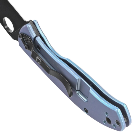 Nóż składany Spyderco Tenacious R.I.L. Blue Titanium, Black 8Cr13MoV by Eric Glesser (C122TIBLBKP)
