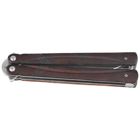 Nóż motylek Martinez Albainox Balisong Fine Wood, Satin 3Cr13Mov (02254)