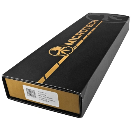 Microtech Santoku Knife 6" Titanium Bolster/Ivory G10, Stonewashed M390MK (3200B-10IV)