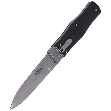 Nóż sprężynowy Mikov Predator Black ABS, Stonewashed N690 (241-BH-1/STKP)