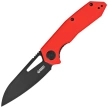 Kubey Knife Vagrant Red G10, Black Stonewashed 14C28N by Maksim Tkachuk (KU291K)