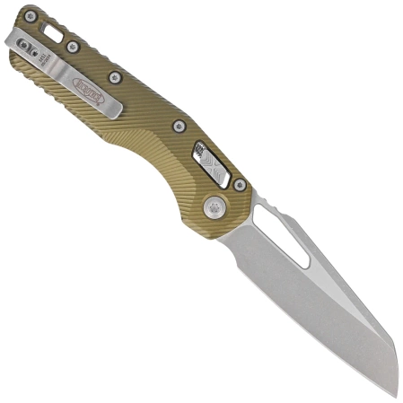 Microtech MSI S/E Knife OD Green Fluted Aluminum, Apocalyptic M390MK by Tony Marfione (210-10APFLOD)