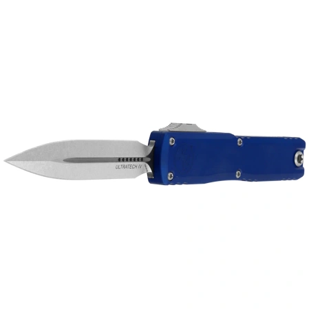 Microtech Ultratech Gen IV D/E OTF Knife Navy Blue Aluminum, Stonewashed M390MK by Tony Marfione (11224-10NA)