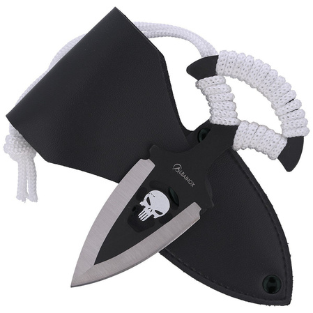 Nóż Martinez Albainox Skull Push Dagger White Cord, Black/Satin 3Cr13Mov (32452)