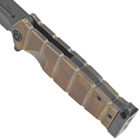 Nóż składany Medford USMC FF Bronze Titanium, Black DLC HW/Clip, Black DLC S45VN by Greg Medford (MK2044PQ-36A1-TPCP-PP)