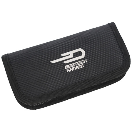 Bestech Strelit Bronze Stonewashed Titanium, Damascus by Ostap Hel Knife (BT2103J)