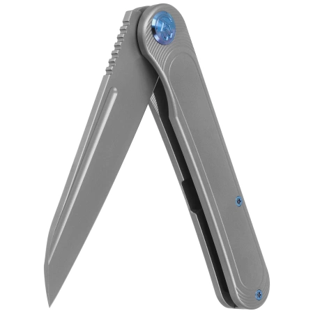 Kubey KB Knives Dandy Grey Titanium, Sandblasted CPM S90V by Maksym Tkachuk (KB247J)