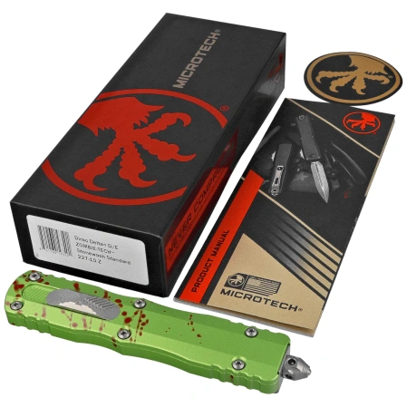 Nóż automatyczny OTF Microtech Dirac Delta D/E Zombie Tech Aluminium, Stonewashed by Tony Marfione (227-10Z)