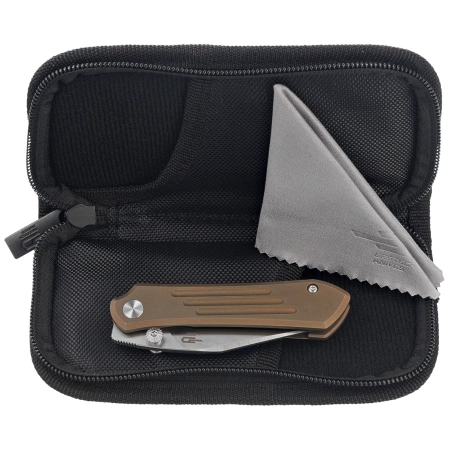 Nóż składany Bestech Icarus Bronze Stonewashed Titanium, Satin M390 by Nick Rogers (BT2302F)