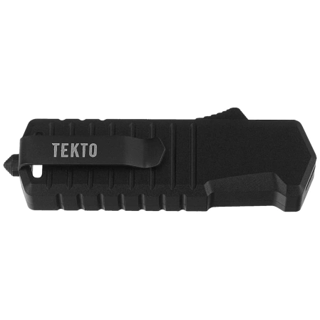 Tekto A2 Badger Mini T/E OTF Knife Black Aluminum, Black D2