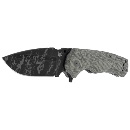 Fox Uro Knife OD Green Canvas Micarta, Acid Washed Niolox by Wander Tactical (FX-557)