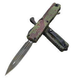 Microtech Ultratech Gen III ZBP D/E Signature OTF Knife Outbreak Aluminum, Outbreak M390MK by Tony Marfione (1122-1 OBDS)