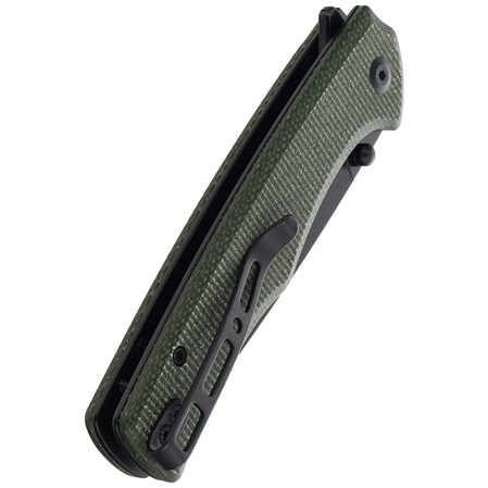 Nóż składany Sencut Crowley Green Micarta, Black Stonewashed D2 (S21012-3)