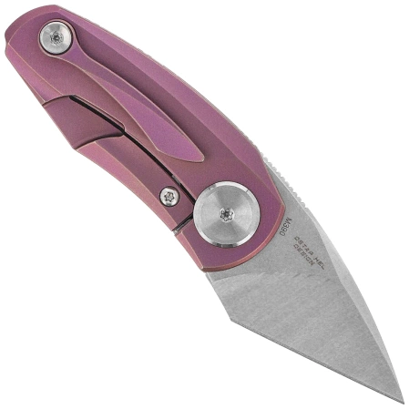 Bestech Tulip Frame Lock Knife Purple Titanium, Stonewashed / Satin M390 by Ostap Hel (BT1913C)