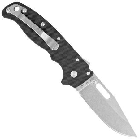 Nóż składany Demko AD20.5 Clip Point Black Peel Ply G10, Stonewashed D2 by Andrew Demko (205-D2-BLKPPG10-CP)