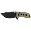 Nóż składany Reate PL-XF-4 Green Micarta/Black G10 Inlay, Black PVD Nitro-V