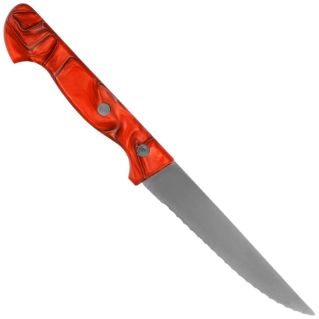 MAM Steak 115 Kitchen Knife Red Metakrilat, Serrated Stainless Steel (4316)