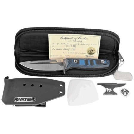 Nóż Medford The Deep Tumbled, Black/Blue G10, PVD HW, 20CV (MK116VTQ-12KB-SPQ3-Q4)