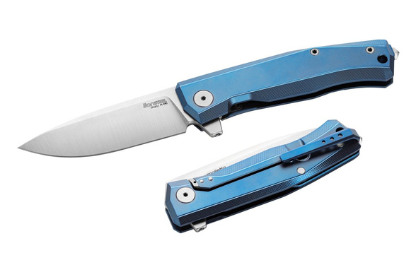 LionSteel Myto Knife Blue Titanium, Satin M390 by Molletta (MT01 BL)