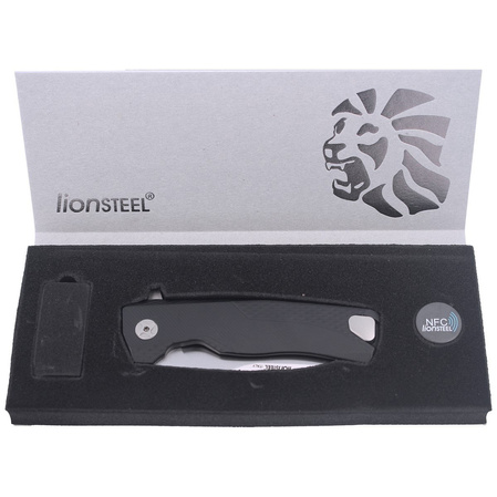 Nóż składany LionSteel ROK Black Aluminium, Satin M390 by Molletta (ROK A BS)