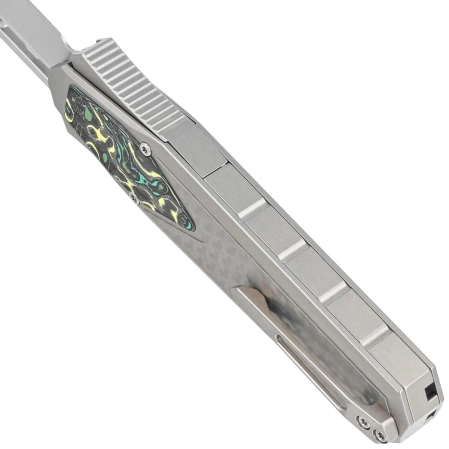 Nóż grawitacyjny Remette Swordfish Titanium / Yellow Green Carbon Fiber, Pearlescent M390 (ZL101B2)