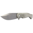 Fox Knife Eastwood Tiger OD Green Canvas Micarta, Stonewashed D2 by Gudy Van Poppel (FX-524 G)