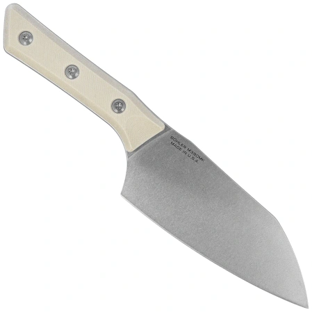 Microtech Santoku 6" Kitchen Knife Ivory G10, Stonewashed M390MK (3200-10IV)