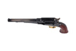 Zestaw rewolwer Pietta 1858 Remington New Model Army Steel .44: kule, okulary, kapiszony, kapiszonownik 