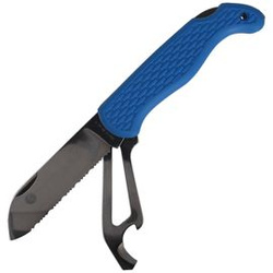 MAC Coltellerie Boat 2 Sailing Knife Blue PP/TPE,  Satin W 1.4034 (MC BOT2.B)