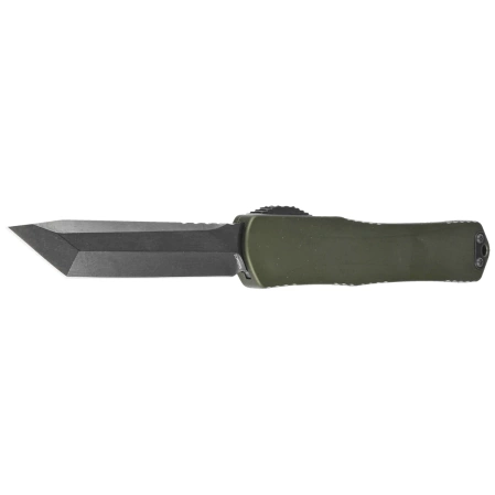 Nóż automatyczny OTF Heretic Manticore X T/E Green Aluminium, Black DLC MagnaCut by Tony Marfione Jr.