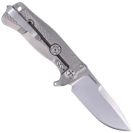 Nóż składany LionSTEEL SR22 Grey Titanium, Satin Sleipner by Molletta (SR22 G)