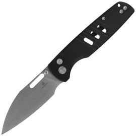 Bestechman Vector Knife Black Aluminum, Stonewashed D2 (BMK15A)
