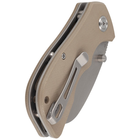 Nóż składany Kubey Karaji Tan G10, Bead Blasted D2 (KU180B)